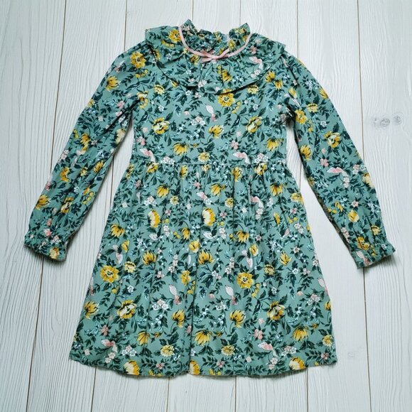 Janie and Jack Floral Bird Dress Size 10 - Picture 1 of 5